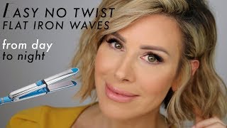 Easy No Twist Flat Iron Waves From Day To Night | Dominique Sachse