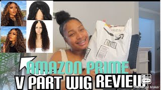 Amazon Prime Highlighted V Part Human Hair Wig Review. (By Ecnuxza)
