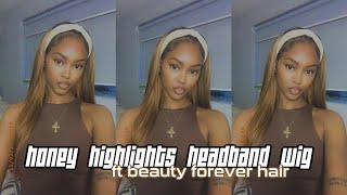 Honey Blonde Headband Wig Install Ft Beautyforeverhair
