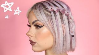 How To Waterfall Braid On Short Hair With An Easy Step By Step Hair Tutorial