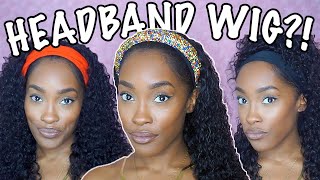 I Tried A Headband Wig And Omg! Easiest Wig Install (No Lace. No Glue) | Ft. Beauty Forever Hair
