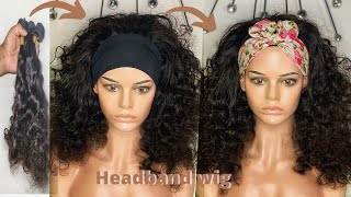 Diy/ How To Make Headband Wig With Curly Hair