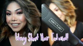Natural Waves & Short Hair With Vanity Planet Flat Iron!