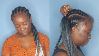 Diy Feed In Braids On Short Hair | Protective Hairstyles