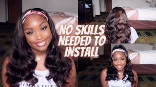 This Wig Is Fire! |  Most Natural Highlighted Headband Wig No Skills Needed To Install X Eayon Hair