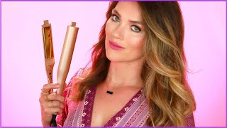 How To Curl Your Hair With A Twist Iron Straightener | Soft Big Beach Waves For Short To Medium Hair