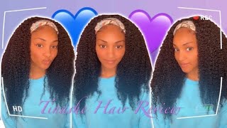 Tinashe Hair Review! Headband Wig Kinky Curly! Easy Install