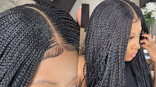 “Somy” Handmade Braided Wig With Middle Part | The Braids Factory