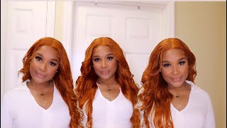 Easy Pre Colored Ginger Orange Frontal | Nadula Hair