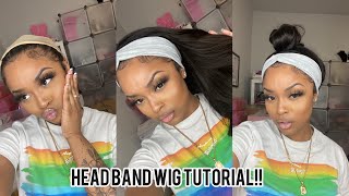 *Must Watch* Beginner Headband Wig Tutorial Ft. My First Wig |Ari J.