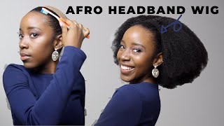 My Super Natural Go-To Wig ! 4C/4B Afro Headband Wig | Victoria'S Wig