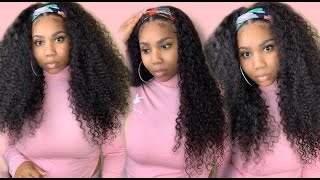 High Quality & Easy, Quick Install| 26' Jerry Curl Headband Wig| Beauty Forever Hair| Sawlife