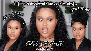 Trying A Headband Wig! I'M Shook  No Lace, Zero Adhesive Needed! | Eullair Hair | Courtney Jine