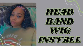First Time Trying A Headband Wig || Amazon Wig Install