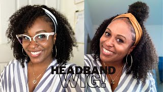 New Headband Wig  | Ft. Myqualityhair (1 Minute Install!)  Afro Kinky Curly 4B-4C