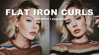 Curling Hair With A Flat Iron *Not Sure If I'M A Fan* Tutorial For Short Hair // Immallorybrook