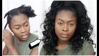 Natural Hair Styling For Short Hair || Blow Out Updo (Talk Through)