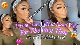 Trying Out A Headband Wig For The First Time*Easy Install, No Glue Needed*| Ft. Luvme Hair