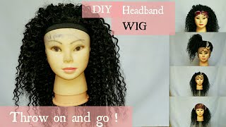 How To Make A Headband Wig | D.I.Y Headband Wig | How To Make The Best Headband Wig/ Half Wig