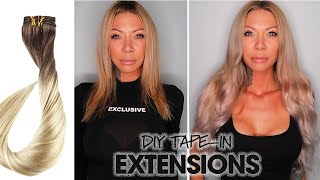 How To Apply Tape In Hair Extensions- At Home On Short Thin Hair 2020
