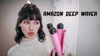 Styling My Short Hair With Amazon Waver