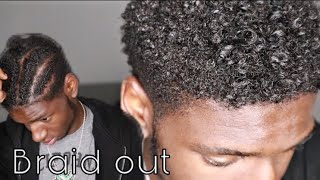 How To Cornrow Short Hair / Braid Out Tutorial