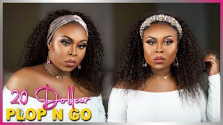 Only $20 | Easy New Kinky Curly Headband Wig For Beginners | Hide Them Edges ✌Ways | Ft Xtresshair