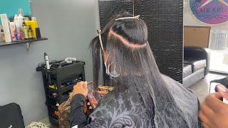 Undetectable Tape In Install Using 40 Single Pieces Of Hair !