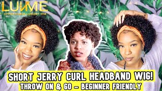 ✨ Jerry Curl Afro #Headbandwig  *2 Second Install* | Luvme Hair