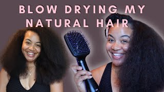 Quick Blowout On Natural Hair |  Briogeo Farewell Frizz Heat Protectant And Leave In Conditioner