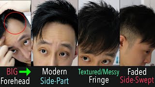My 3 Hairstyles For Fine Hair & Big Forehead/Receding Hairline | Also For Short/Medium Or Asian Hair