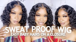 Sweat Proof Wig + Natural Baby Hairs  Perfect 4X4 Closure For The Summer! @Luvme Hair