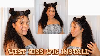Love It!!!Two Bangs Half Up/Down Style On *Must Have* Curly Wave Wig| West Kiss Hair