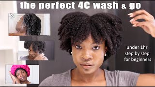 Easiest 4C Wash And Go Routine For Beginners| 4C Natural Hair Wash Day + Care Throughout The Week