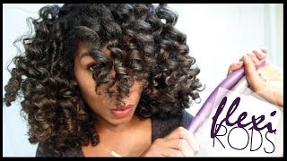 How To Cheat A Flexi Rod Set | Easy Technique Heatless Curls - Naptural85 Natural Hair