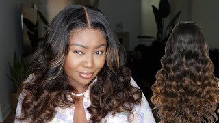In Love With These Highlights And Curls!  Easy 5X5 Closure Wig Install | Yg Wigs