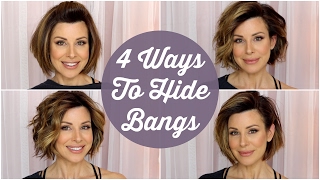 How To Hide Bangs | 4 Ways Of Styling Bangs Hairstyles | Dominique Sachse