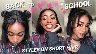 3 Easy Back To School Hairstyle On Short Hair Ft. Divaswigs
