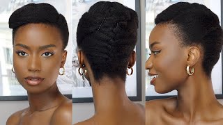 Braided Up-Do For 4C Short To Medium Natural Hair
