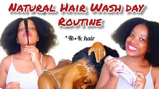 My Natural Hair Wash Day Routine + Length Check (4B+4C Hair) @Natural Hair N Skin Care