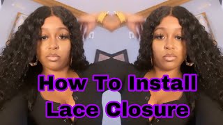 How To Install Lace Closure Wig | Ashimary Deep Wave Wig | Curly Hair Routine | Danielle Denese