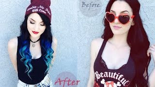 How To Dye Black To Blue Colorful Ombre Hair Extensions