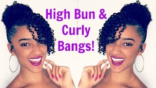 High Bun & Curly Bangs / Fringe | Natural Hair | Abbiecurls