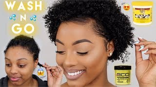 Easy Wash N Go For Short Natural Hair | Define Curls | 3C/4A Hair | Ors Olive Oil | Vintynellie