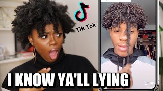Reacting To 4C Hair Tik Tok Videos Part 6..... I Know Ya'Ll Lying
