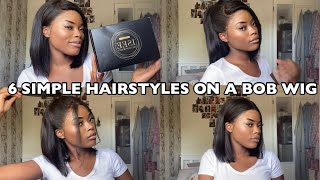 6 Simple Hairstyles For A Bob Wig | Ft Isee Hair Review | Aliexpress | Gee Korss