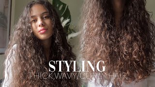 Styling Routine For My Thick, Wavy/Curly Hair | Jessica Pimentel