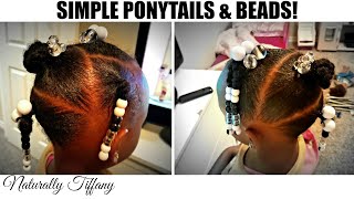Simple Ponytail Style | For Beginners | Kids Natural Hair Care