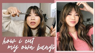How To Cut Your Bangs At Home // Trimming My Fringe Bangs Tutorial - How To Cut Your Own Hair