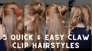 5 Super Easy Claw Clip Hairstyles Perfect For Summer & Beach/Pool Days! ✨